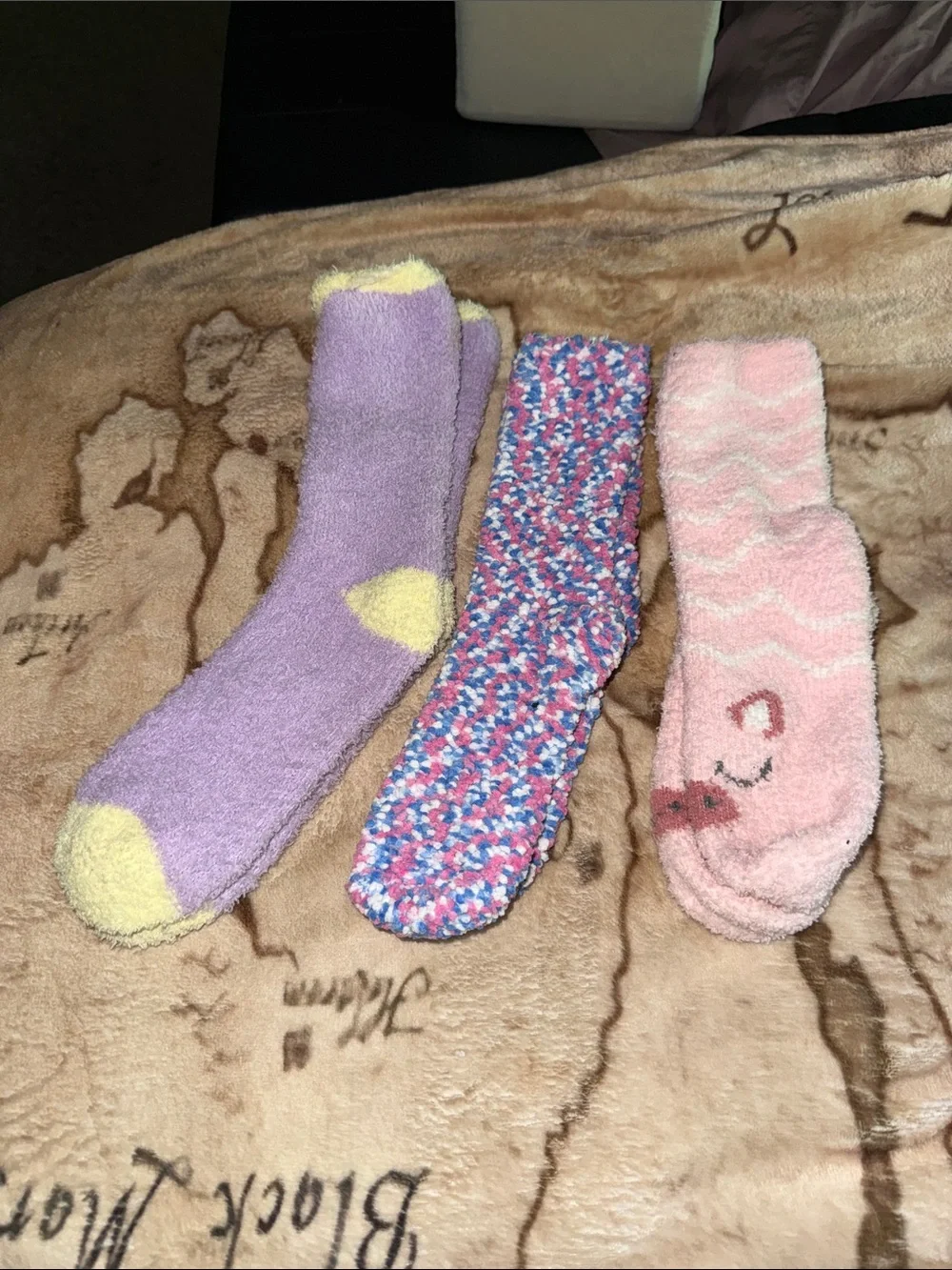 🖤Cozy Fuzzy Socks Trio - Lavender, Multicolor, Pink🖤
